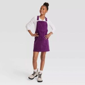 Art Class Size: Girls S (6/6X) Imagine Purple Corduroy Overall Dress NWT